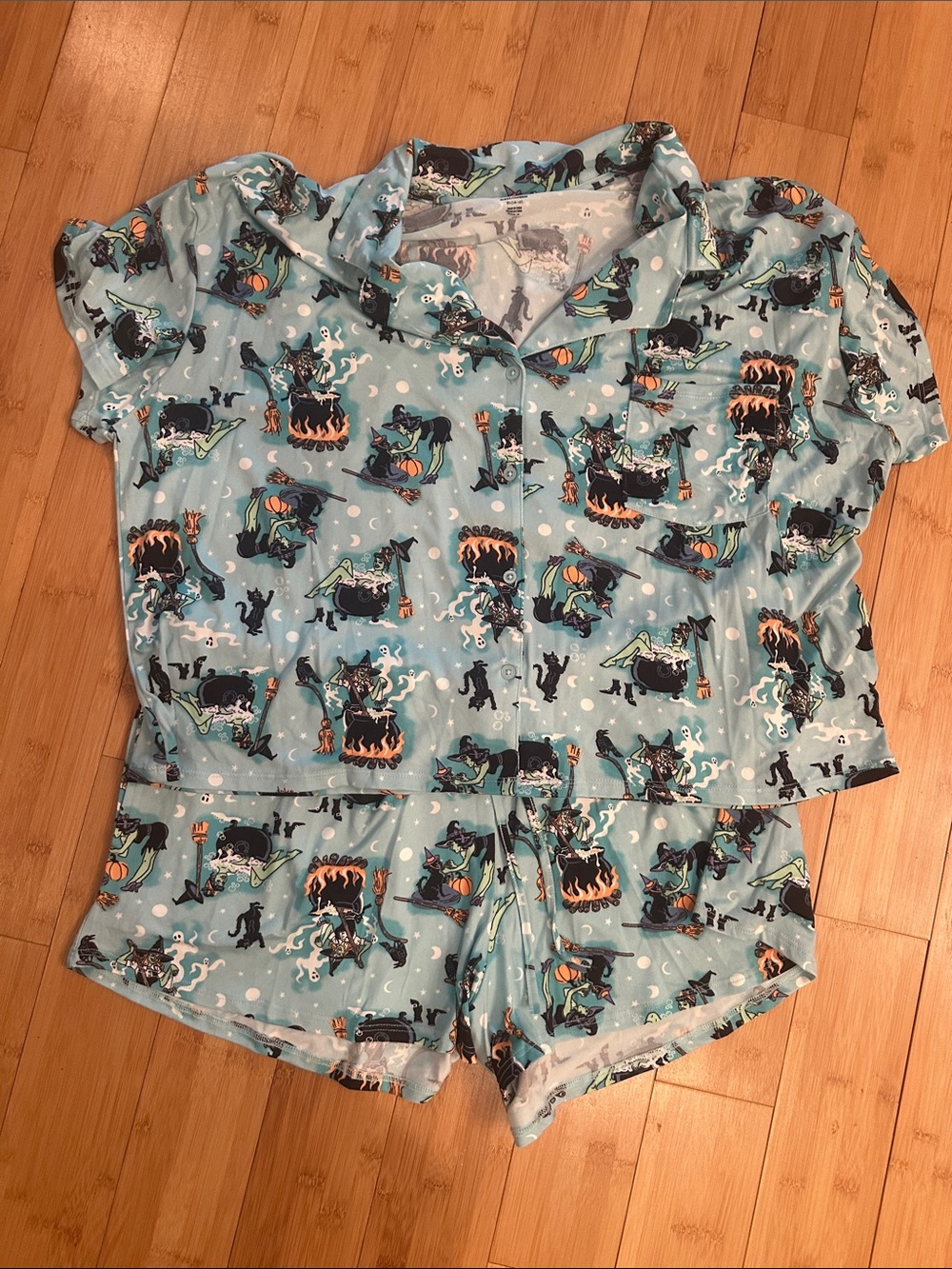 Adorable Witch PJs with Vintage Pattern